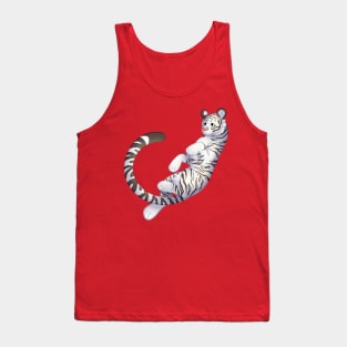 Cozy Bengal Tiger (White) Tank Top